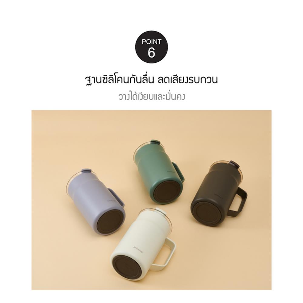 กระติกสุญญากาศ LOCKNLOCK METRO CAFE CERAMIC MUG 0.6 ลิตร สีน้ำตาล