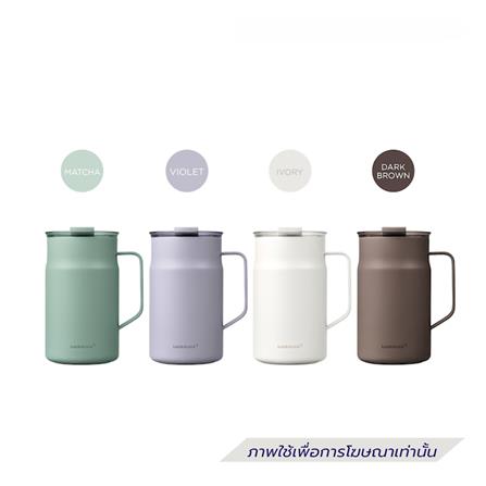 กระติกสุญญากาศ LOCKNLOCK METRO CAFE CERAMIC MUG 0.6 ลิตร สีน้ำตาล_1
