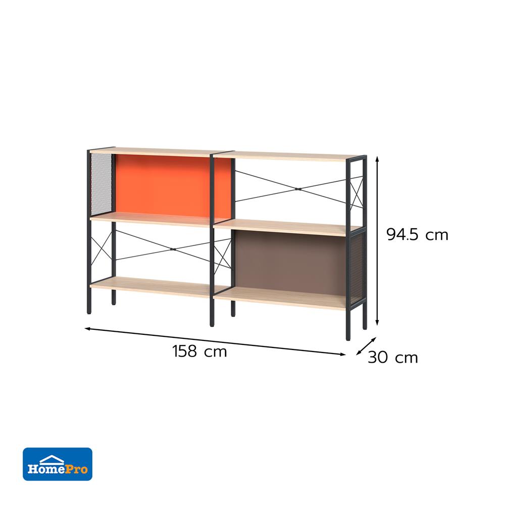 ชั้นวางของ 3 ชั้น FURDINI BOXA 158 ซม. สี FRANCO OAK