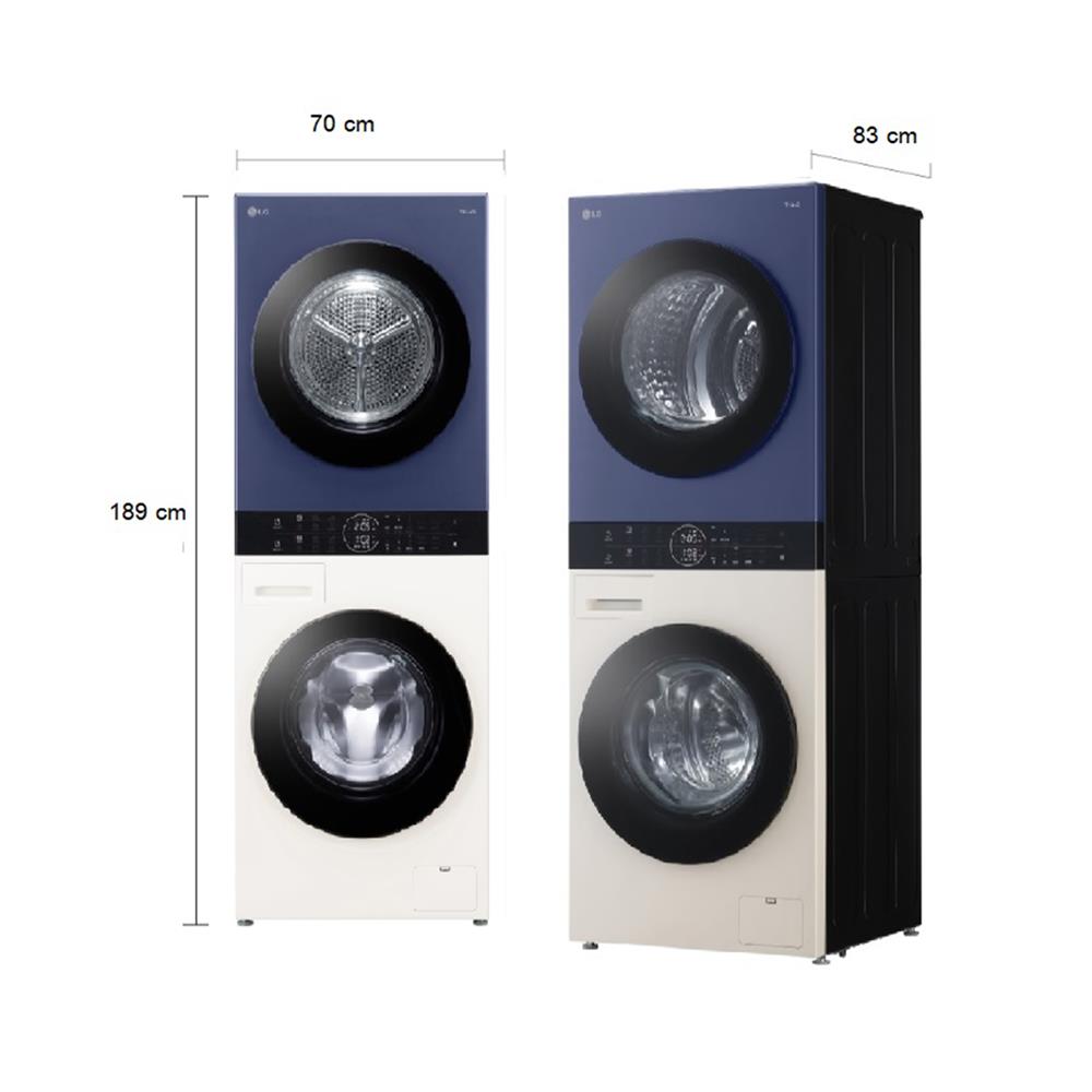 ตู้ซักผ้าและอบผ้า LG WT2520NHEN 25/20 กก. 1000RPM HEAT PUMP อินเวอร์เตอร์ สีกรมท่าเบจ