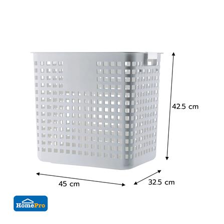 ตะกร้าผ้าเหลี่ยมสูง PLIM HH-1060 สีเทา_2