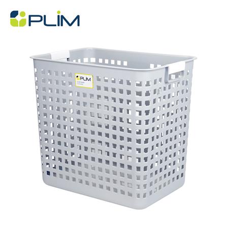 ตะกร้าผ้าเหลี่ยมสูง PLIM HH-1060 สีเทา_0