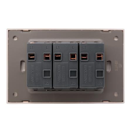 ชุดสวิตช์ทางเดียว 3 ช่อง HACO MELLOW HACO-LO-MEL-S31 MCM สี MOCHA MOUSSES_2