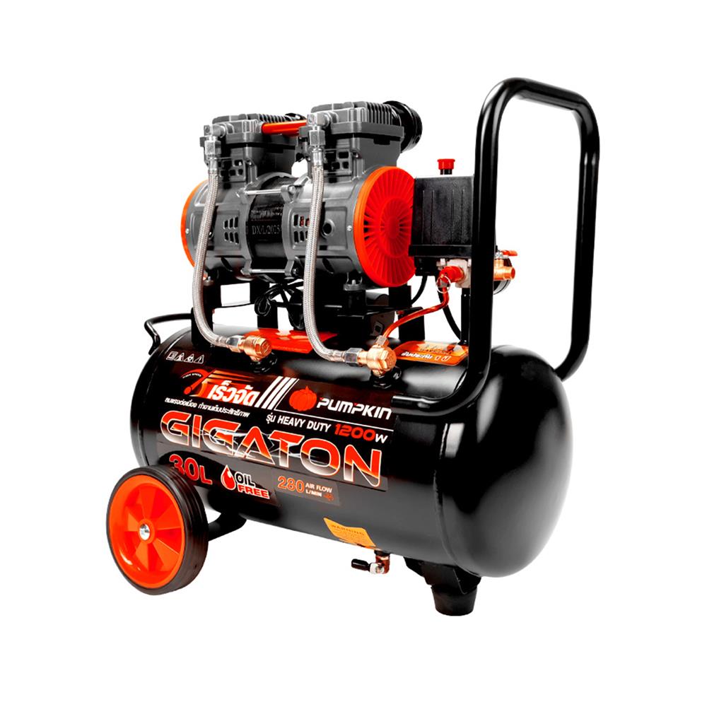 ปั๊มลมไร้น้ำมัน PUMPKIN PTT-G1200W30 30 ลิตร
