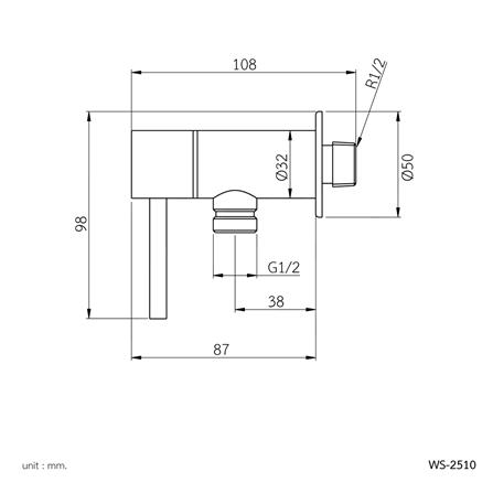 วาล์วฝักบัว 1 ทาง WS WS-2510_1