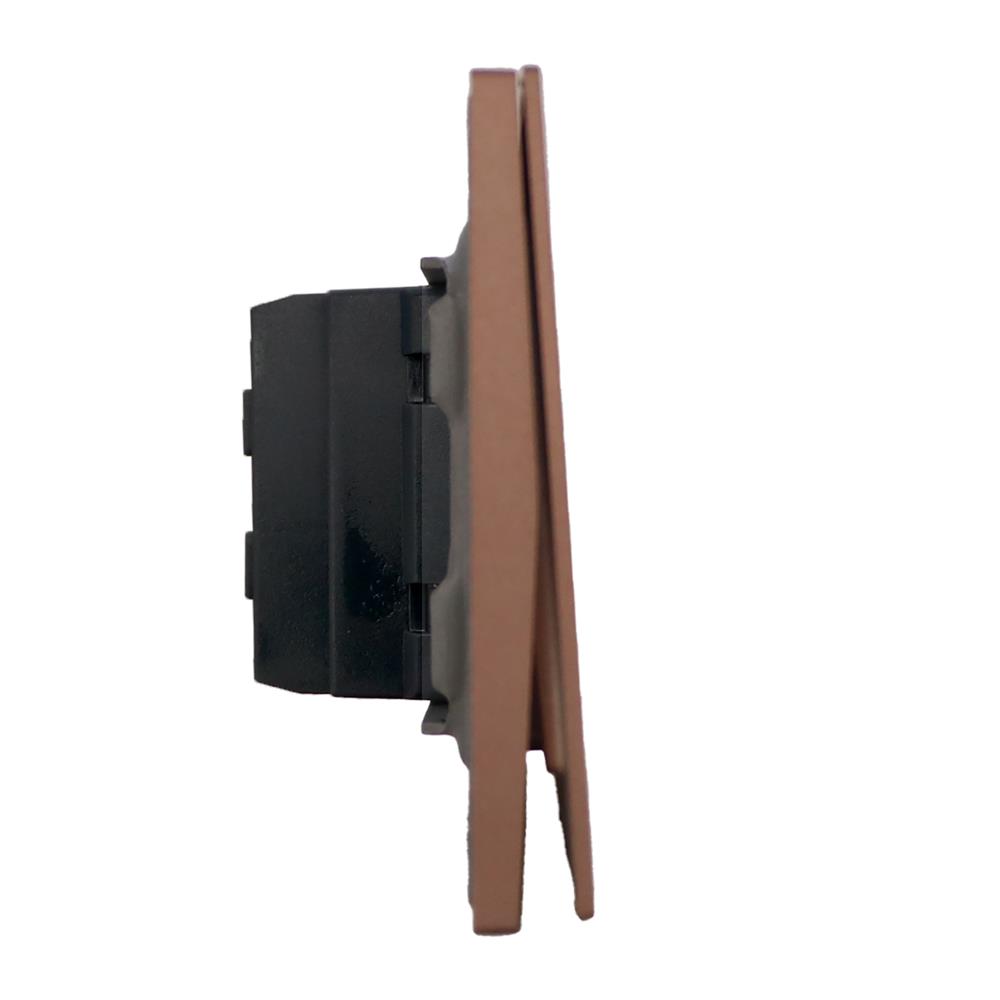 ชุดสวิตช์ทางเดียว 1 ช่อง HACO MELLOW HACO-LO-MEL-S11 MCM สี MOCHA MOUSSES