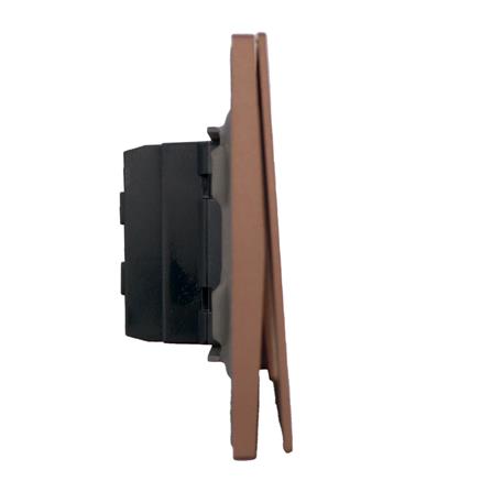 ชุดสวิตช์ทางเดียว 1 ช่อง HACO MELLOW HACO-LO-MEL-S11 MCM สี MOCHA MOUSSES_1