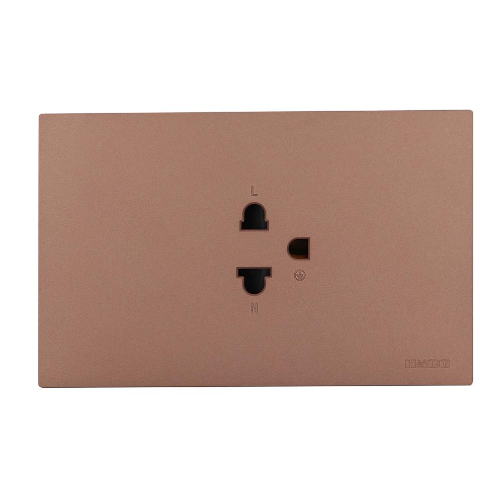 ชุดเต้ารับเดี่ยว 3 ขา HACO MELLOW HACO-LO-MEL-E10 MCM สี MOCHA MOUSSES