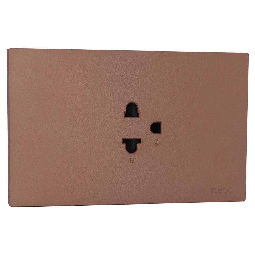 ชุดเต้ารับเดี่ยว 3 ขา HACO MELLOW HACO-LO-MEL-E10 MCM สี MOCHA MOUSSES