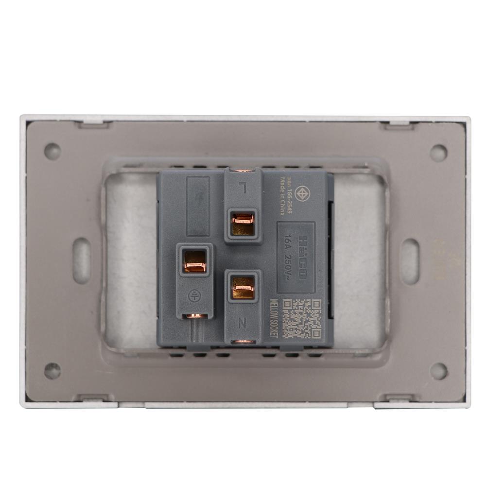 ชุดเต้ารับเดี่ยว 3 ขา HACO MELLOW HACO-LO-MEL-E10 MCM สี MOCHA MOUSSES