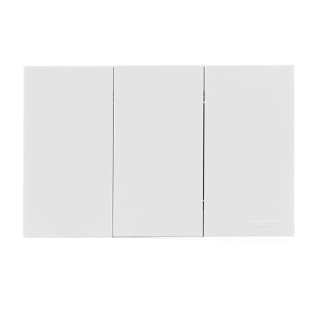 ชุดสวิตช์ทางเดียว 3 ช่อง HACO MELLOW HACO-LO-MEL-S31 MKW สี MILKY WHITE_0