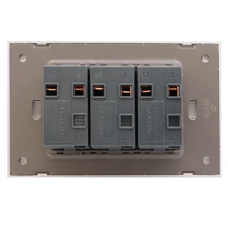 ชุดสวิตช์ทางเดียว 3 ช่อง HACO MELLOW HACO-LO-MEL-S31 MKW สี MILKY WHITE_2