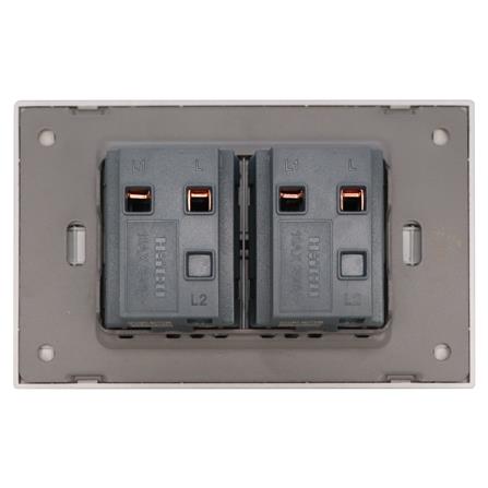 ชุดสวิตช์ทางเดียว 2 ช่อง HACO MELLOW HACO-LO-MEL-S21 MCM สี MOCHA MOUSSES_2