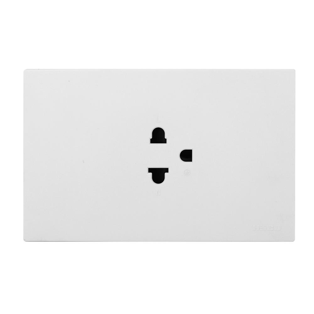 ชุดเต้ารับเดี่ยว 3 ขา HACO MELLOW HACO-LO-MEL-E10 MKW สี MILKY WHITE