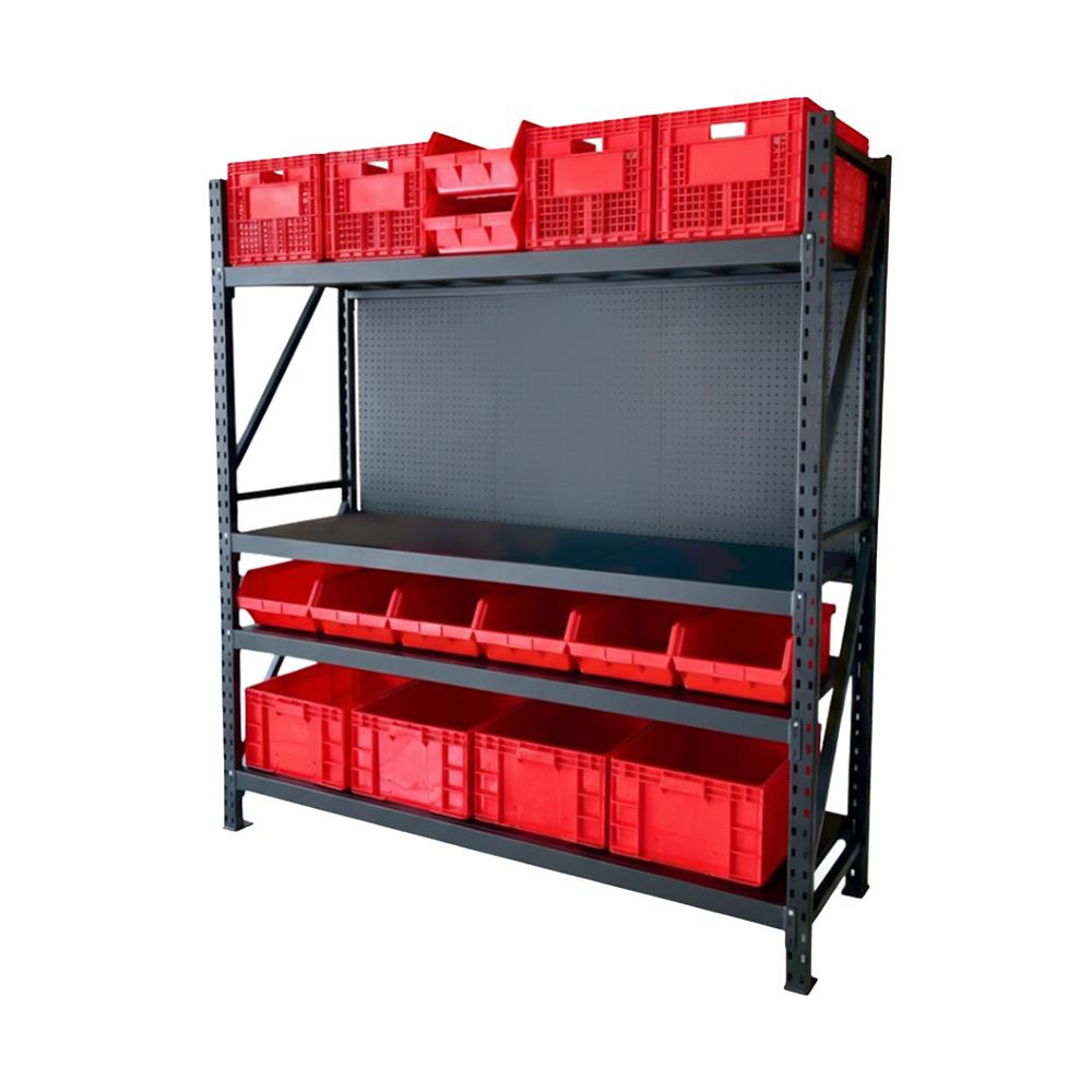 ชั้นเหล็ก 4 ชั้น CUSTOMAI COMBO SET PEG SIZE L 1.8 เมตร สีแดง/ดำ