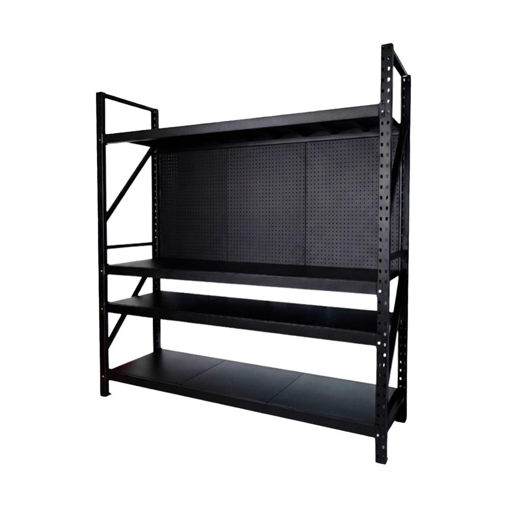 ชั้นเหล็ก 4 ชั้น CUSTOMAI STANDARD SET PEG SIZE L 1.8 เมตร สีดำ_0