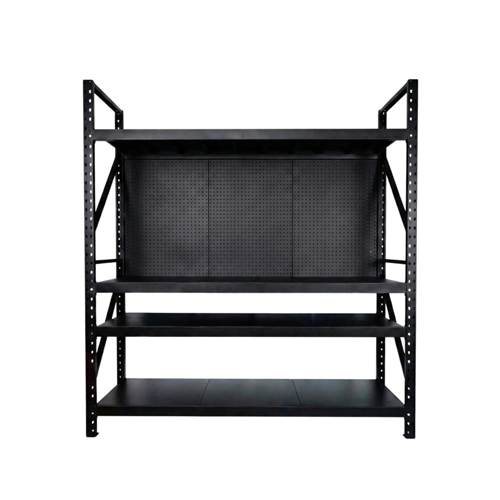 ชั้นเหล็ก 4 ชั้น CUSTOMAI STANDARD SET PEG SIZE L 1.8 เมตร สีดำ