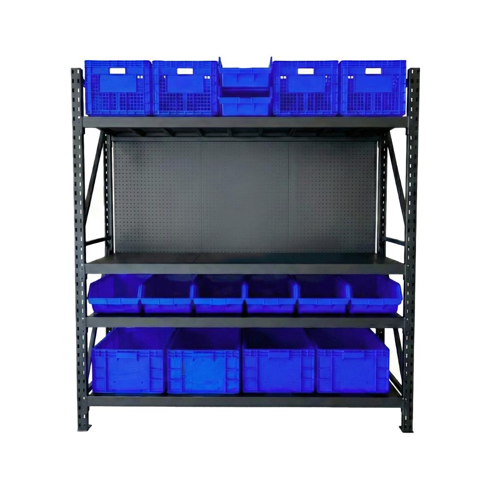 ชั้นเหล็ก 4 ชั้น CUSTOMAI COMBO SET PEG SIZE L 1.8 เมตร สีน้ำเงิน/ดำ