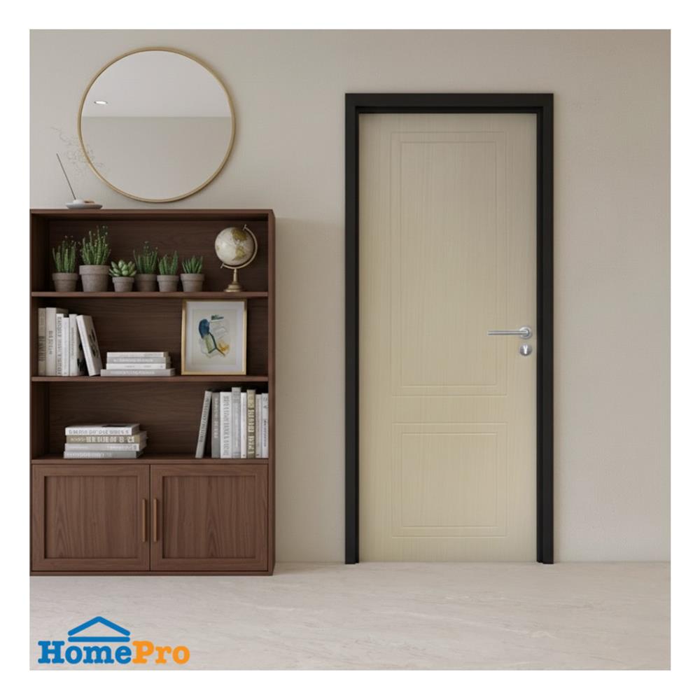 ประตูภายใน UPVC เจาะลูกบิด MODERNWOOD LMWNR017 70x200 ซม. สี LIGHT-OAK