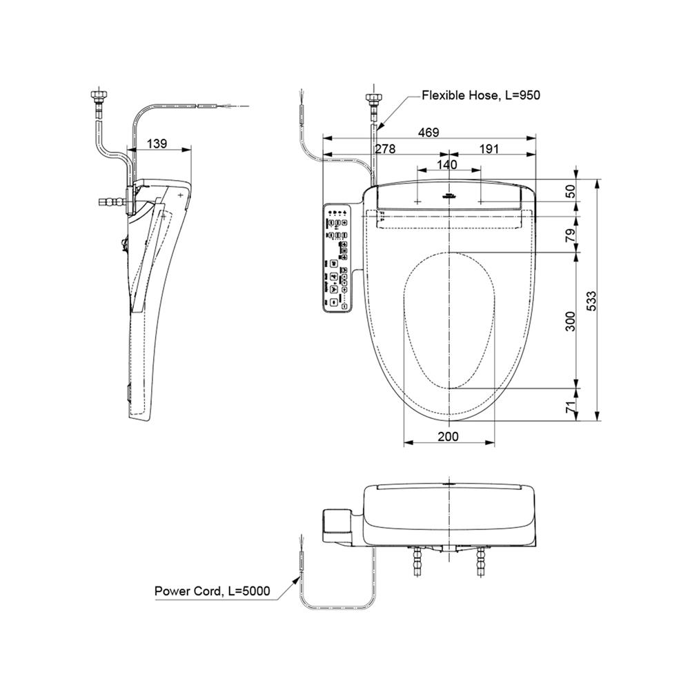 ฝารองนั่งอัตโนมัติ TOTO TCF33461GTH
