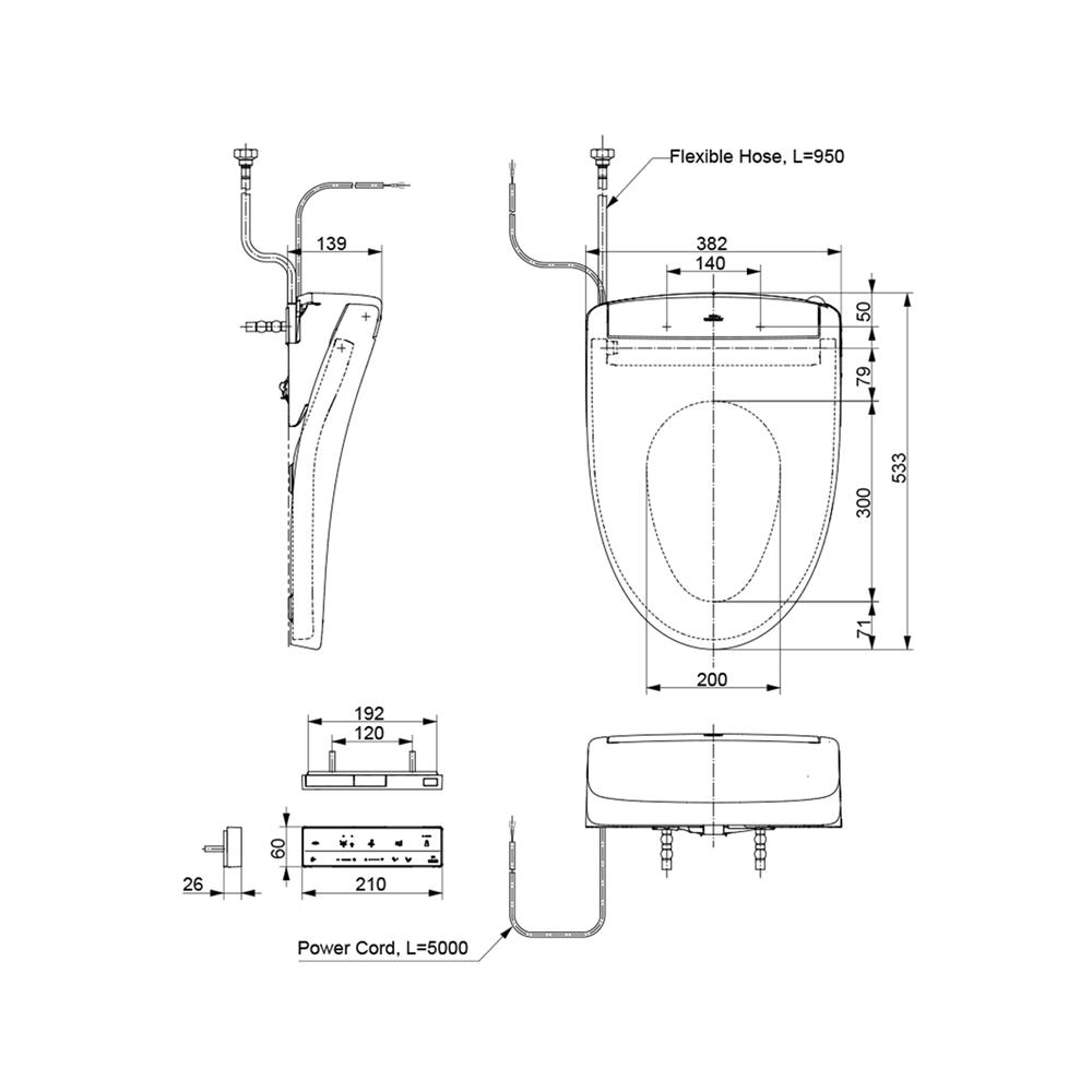 ฝารองนั่งอัตโนมัติ TOTO TCF34461GTH