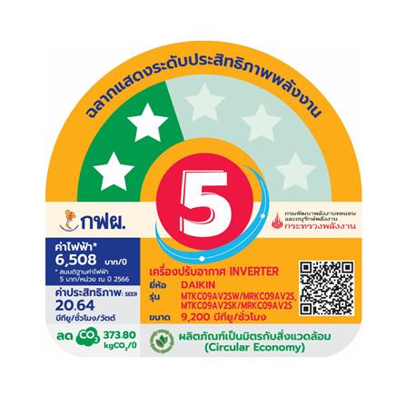 แอร์ผนัง DAIKIN MTKC09AV2SW 9200 บีทียู อินเวอร์เตอร์ สีขาว_5