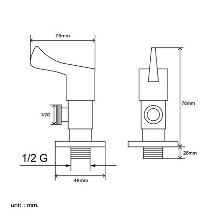 วาล์วฝักบัว 1 ทาง BEN C311-C6789_5