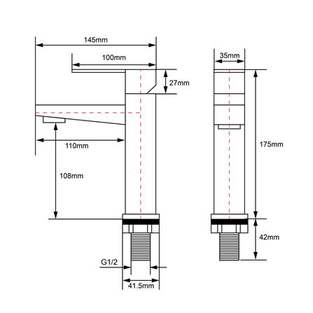 ก๊อกอ่างล้างหน้าเดี่ยวเคาน์เตอร์ RASLAND A121-MT-1122_4