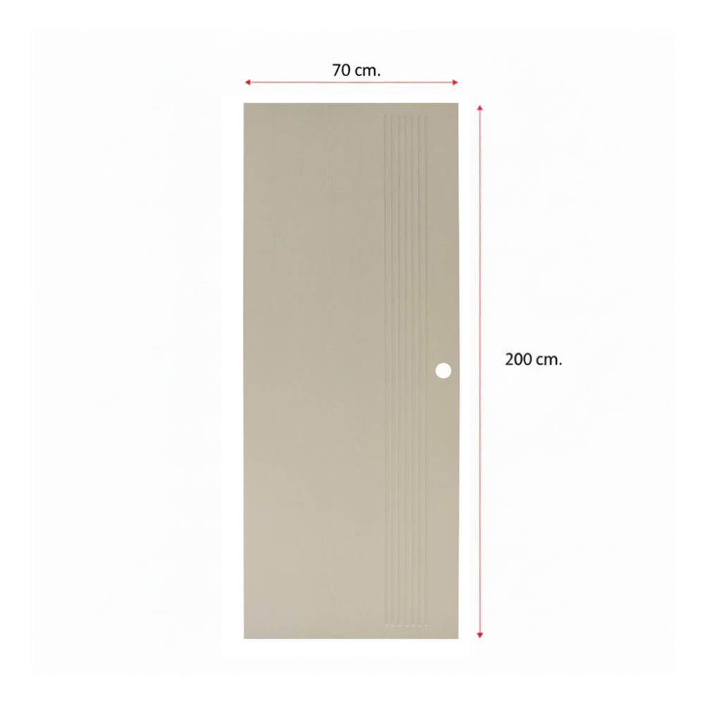 ประตูภายนอก UPVC เจาะลูกบิด MODERNWOOD MWR009 70x200 ซม. สีแชมเปญ