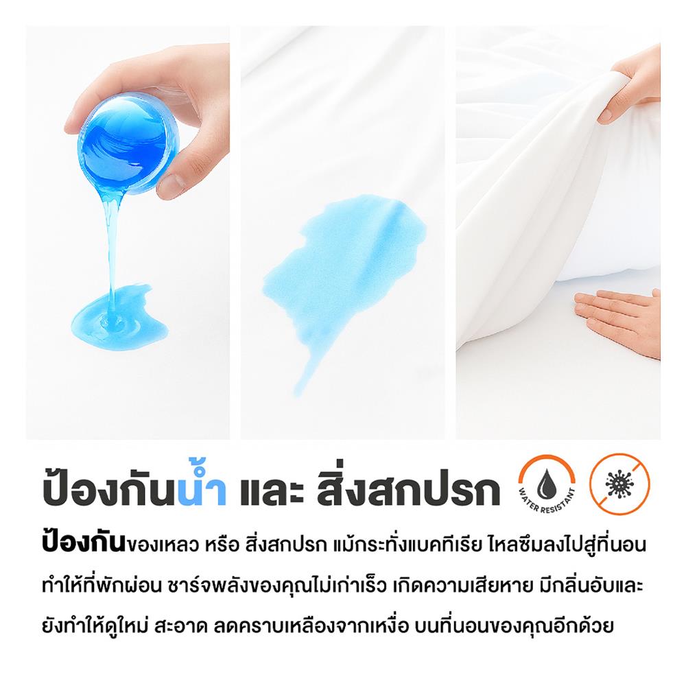 ผ้าปูที่นอน 6 ฟุต ERGOTREND สีขาว