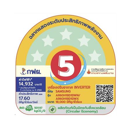 แอร์ผนัง SAMSUNG AR60H18D1DWNST 18,000 บีทียู อินเวอร์เตอร์_5