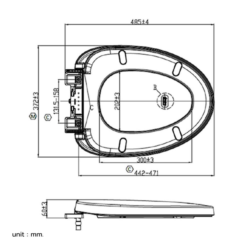 ฝารองนั่ง SLOW CLOSE AMERICAN STANDARD 491001S-WT
