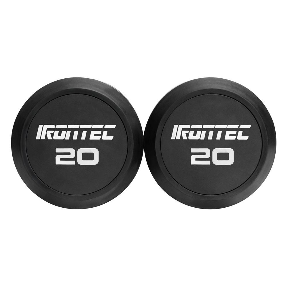 ดัมเบลกลมหุ้มยาง IRONTEC 20 กก. (แพ็ก 2 ชิ้น)
