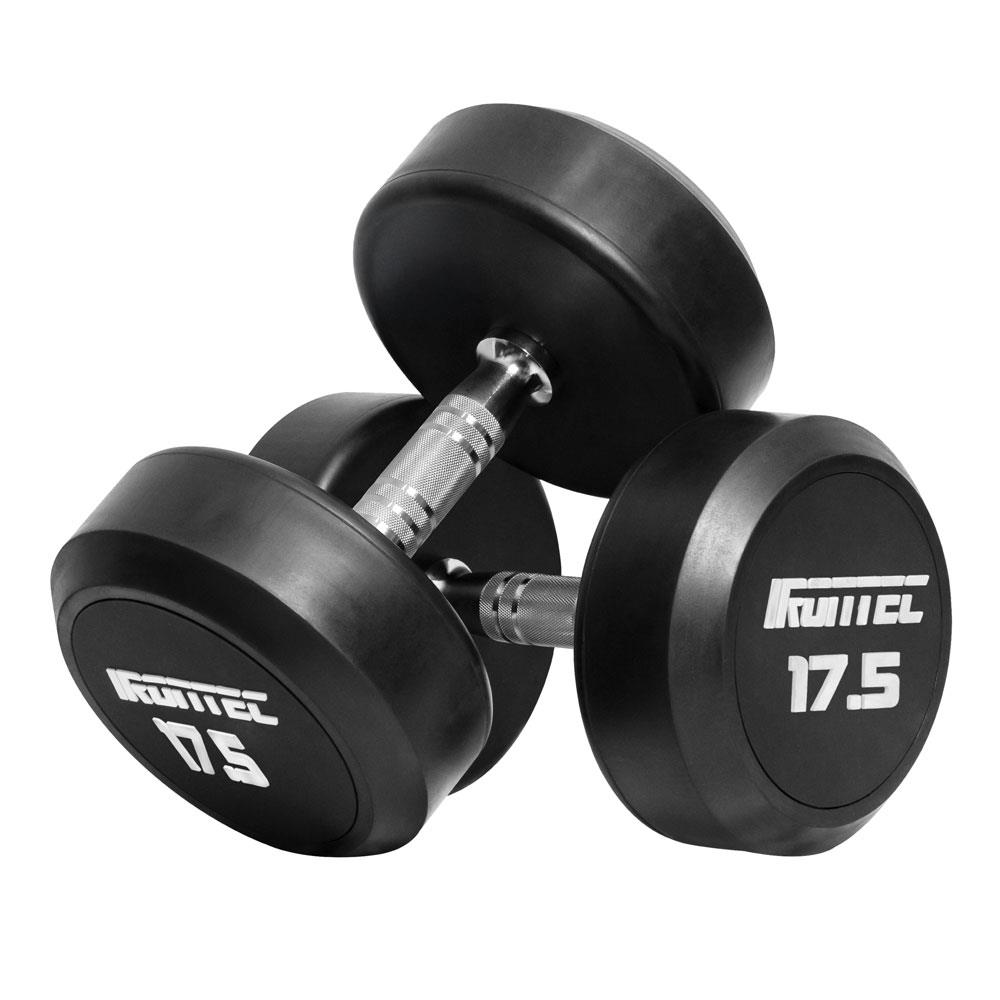 ดัมเบลกลมหุ้มยาง IRONTEC 17.5 กก. (แพ็ก 2 ชิ้น)