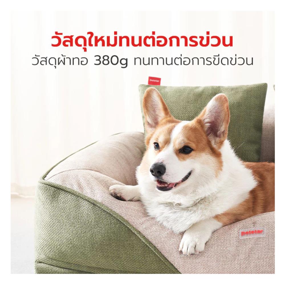 เบาะรองนั่ง PETSTAR PSRW0520 ไซส์ M สีเขียว-ขาว