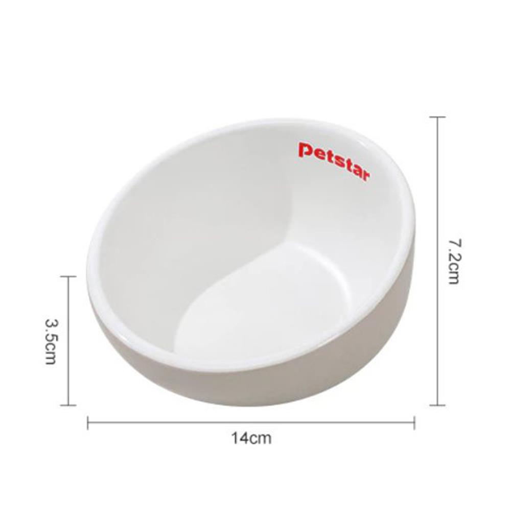 ชามอาหารสัตว์เลี้ยง PETSTAR PSRQ020 สีขาว