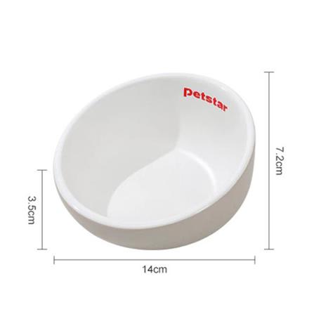 ชามอาหารสัตว์เลี้ยง PETSTAR PSRQ020 สีขาว_8