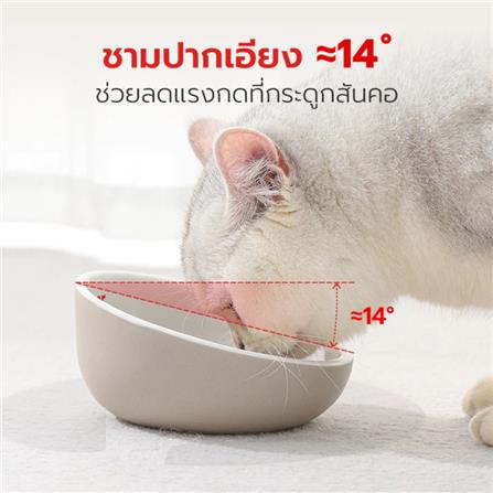 ชามอาหารสัตว์เลี้ยง PETSTAR PSRQ020 สีขาว_1