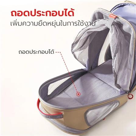 กระเป๋าสัตว์เลี้ยง PETSTAR PSRB0064 สีน้ำตาล_3
