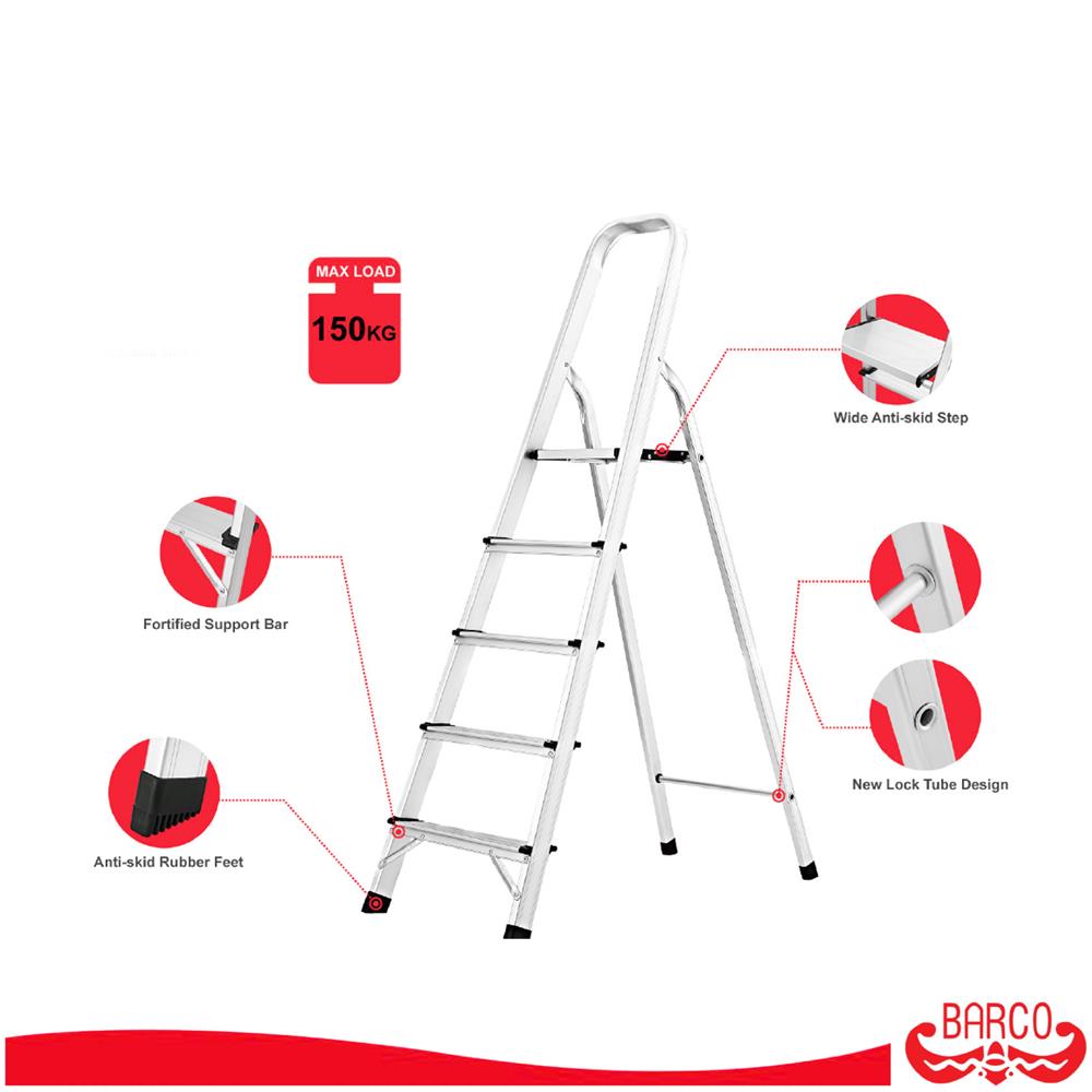 บันได STEP 5 ขั้น BARCO ALHL-005-ALU สีเงิน