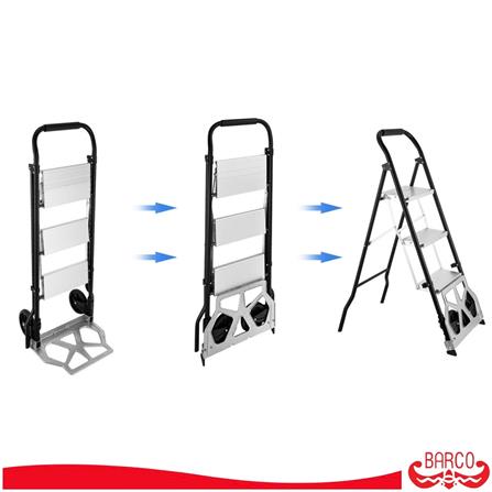 บันไดรถเข็น STEP 2 ขั้น BARCO TRLA-002-ALU สีเงิน-ดำ_2