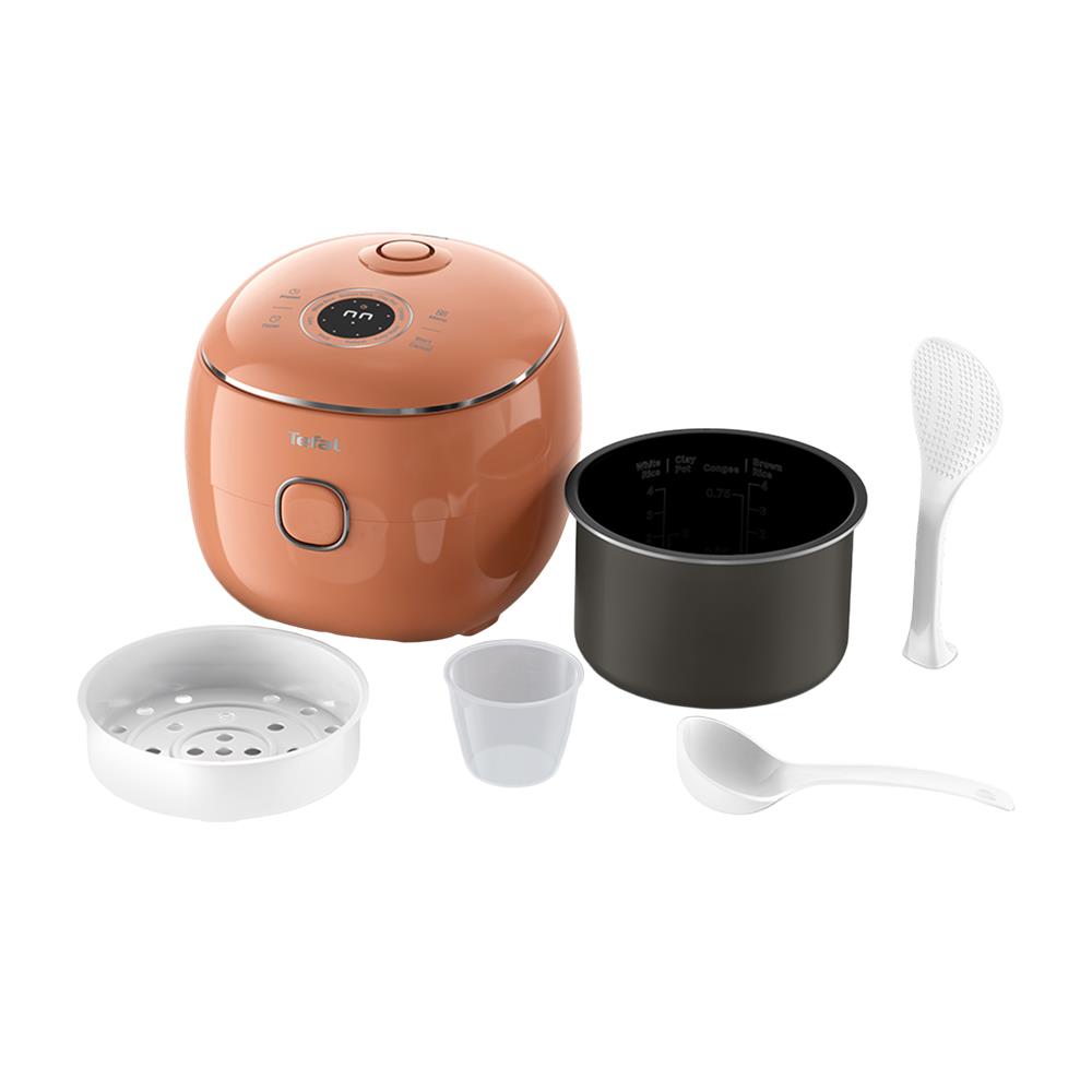 หม้อหุงข้าว DIGITAL TEFAL RK535TT0 0.7 ลิตร สีส้ม