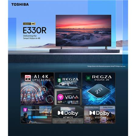 ทีวีคิวแอลอีดี 43 นิ้ว TOSHIBA (4K, QLED, VIDAA) 43E330RP_3