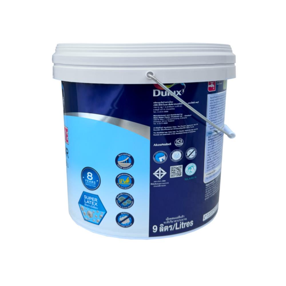 สีน้ำทาภายนอก ชนิดด้าน DULUX SUPERCOTE NANOTEX BASE A สีขาว 9 ลิตร
