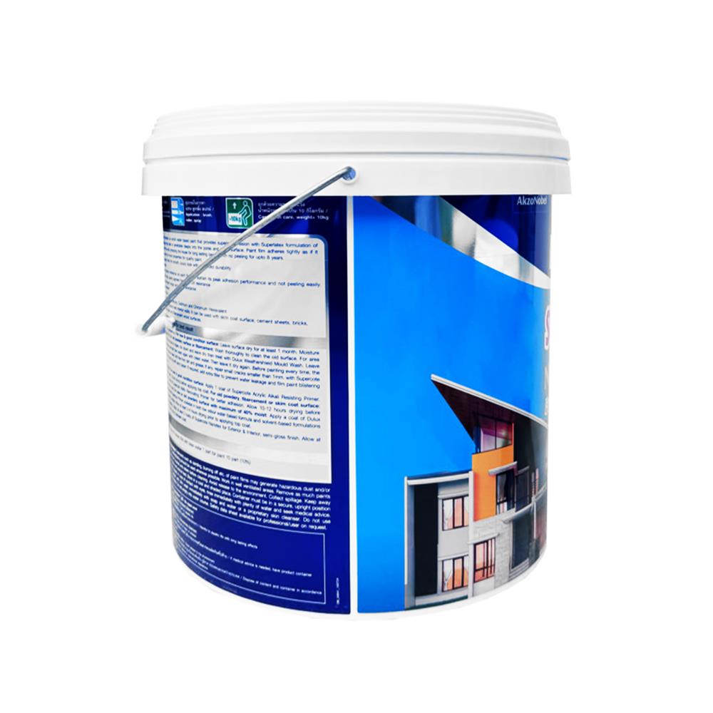 สีน้ำทาภายนอก ชนิดกึ่งเงา DULUX SUPERCOTE NANOTEX BASE E สีขาว 9 ลิตร
