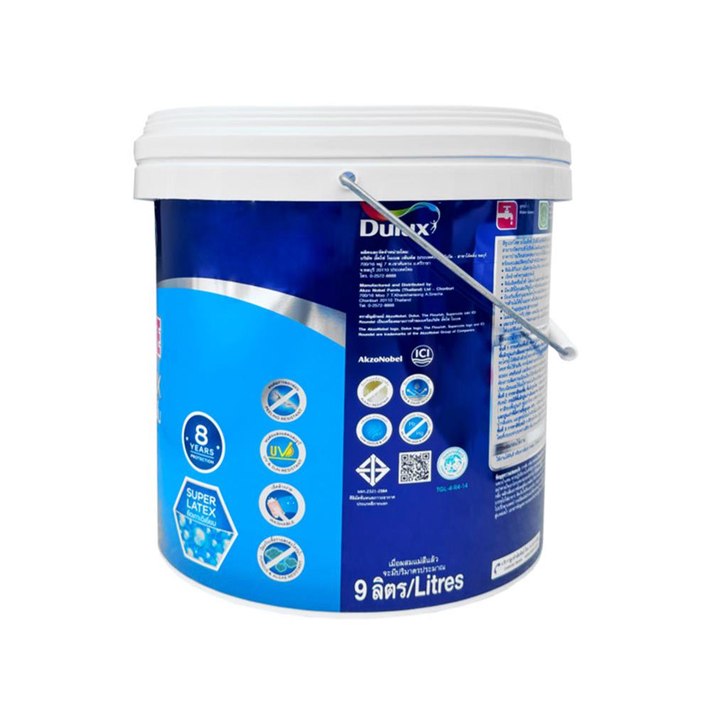 สีน้ำทาภายนอก ชนิดกึ่งเงา DULUX SUPERCOTE NANOTEX BASE E สีขาว 9 ลิตร