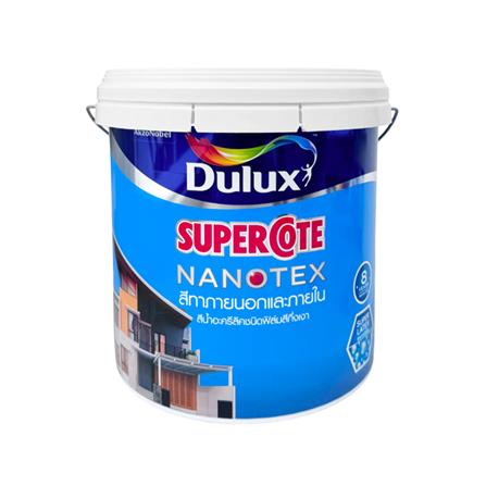 สีน้ำทาภายนอก ชนิดกึ่งเงา DULUX SUPERCOTE NANOTEX BASE B สีขาว 9 ลิตร_0