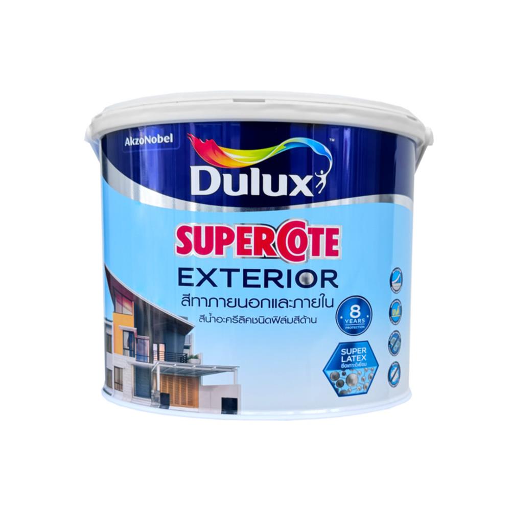 สีน้ำทาภายนอก ชนิดด้าน  DULUX SUPERCOTE BASE A สีขาว 3 ลิตร