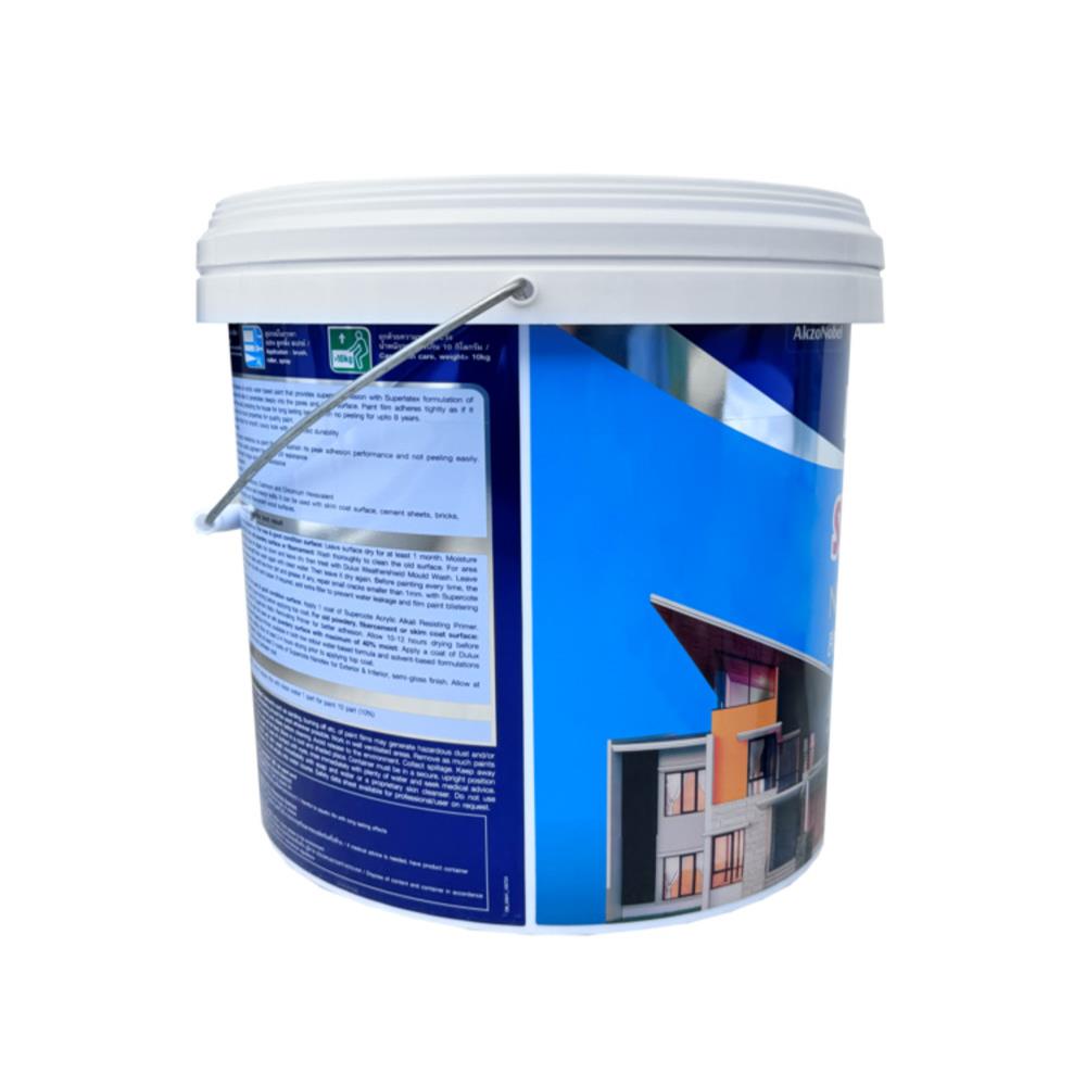 สีน้ำทาภายนอก ชนิดกึ่งเงา DULUX SUPERCOTE NANOTEX BASE A สีขาว 9 ลิตร
