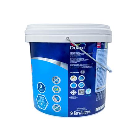 สีน้ำทาภายนอก ชนิดกึ่งเงา DULUX SUPERCOTE NANOTEX BASE A สีขาว 9 ลิตร_1